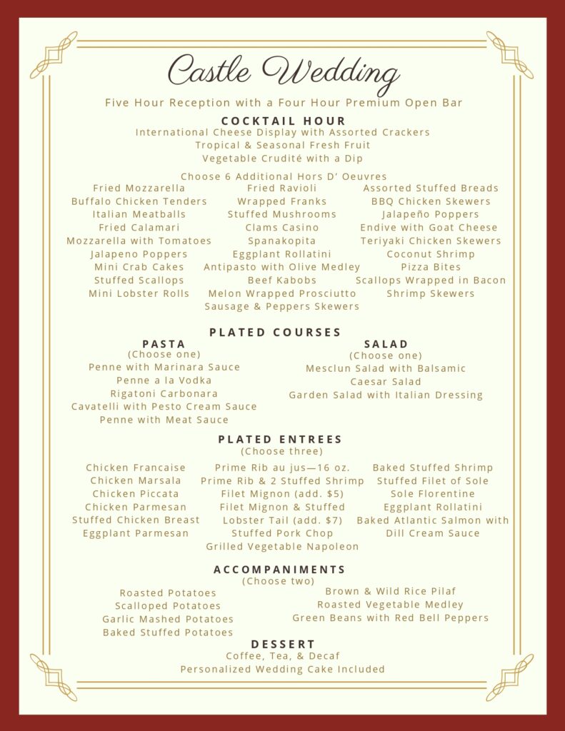 Castle Wedding Package